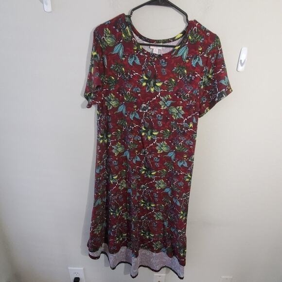 LULAROE SUPER soft‎ Carley high low dress size med - Picture 1 of 5